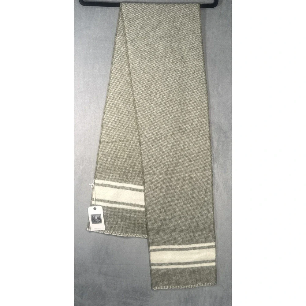 Faribault Woolen Mill Co Target 100% Virgin Wool Scarf Olive 72x10 NWT USA